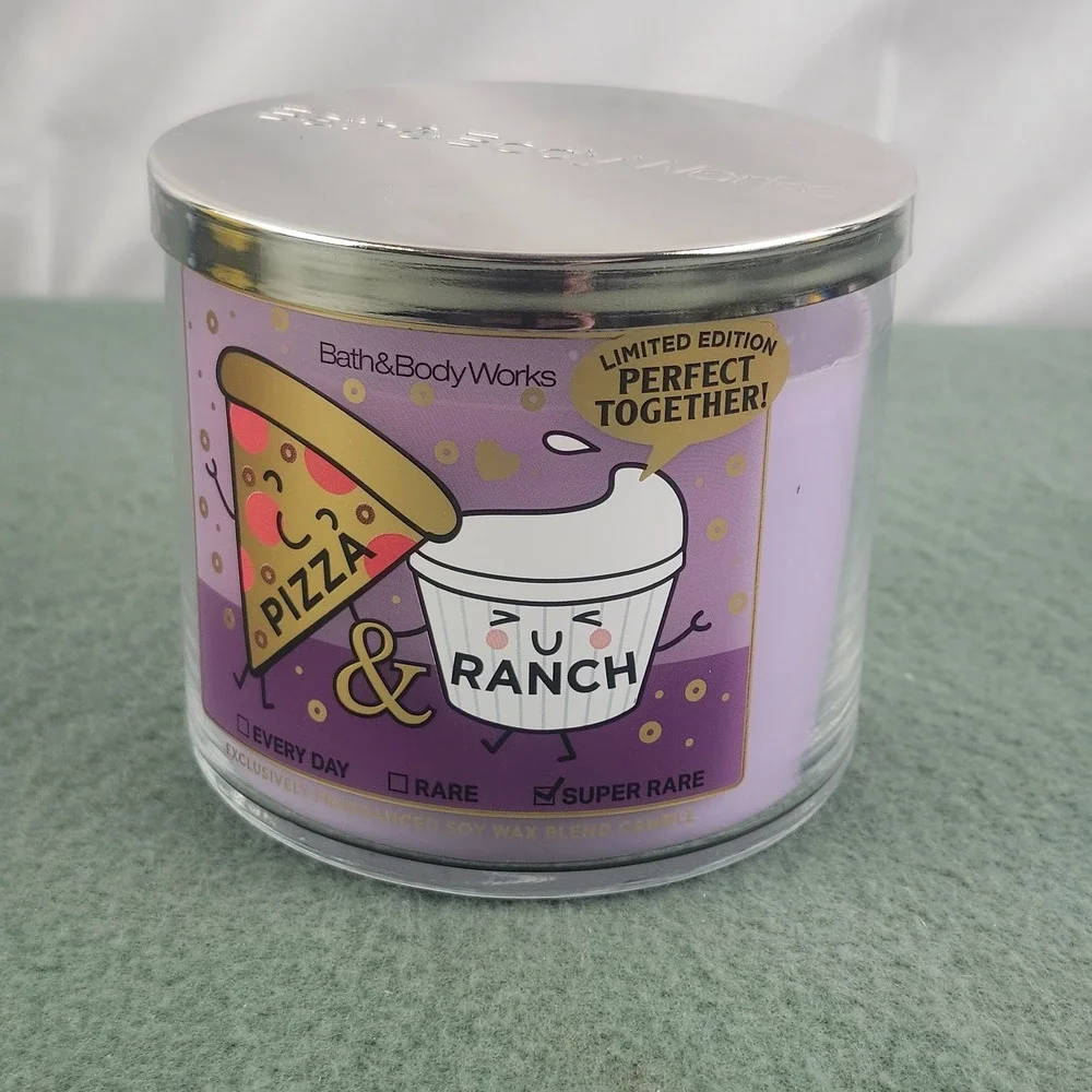 Bath And Body Works Pizza & Ranch 3-Wick Candle SUPER RARE New READ